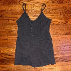 Gray Knit Romper
